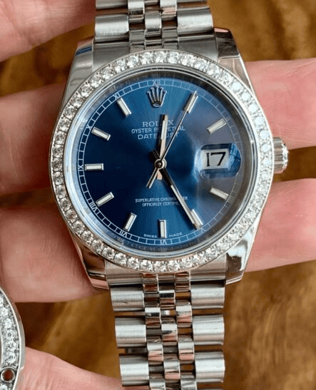 [Superclone] Rolex Datejust 36mm Blue Dial Jubilee 126284RBR view 3