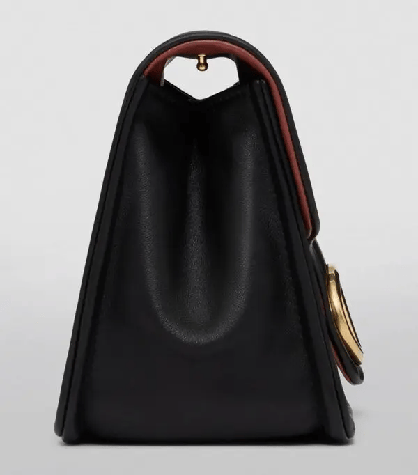 Valentino Garavani Vlogo 1960 Nappa Leather Shoulder Bag Black 28Cm view 6