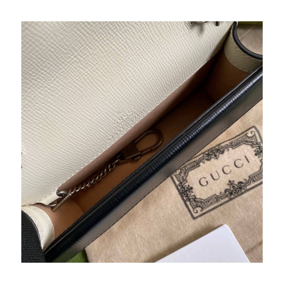 Gucci Dionysus Super Mini Bag Orange White Leather view 10