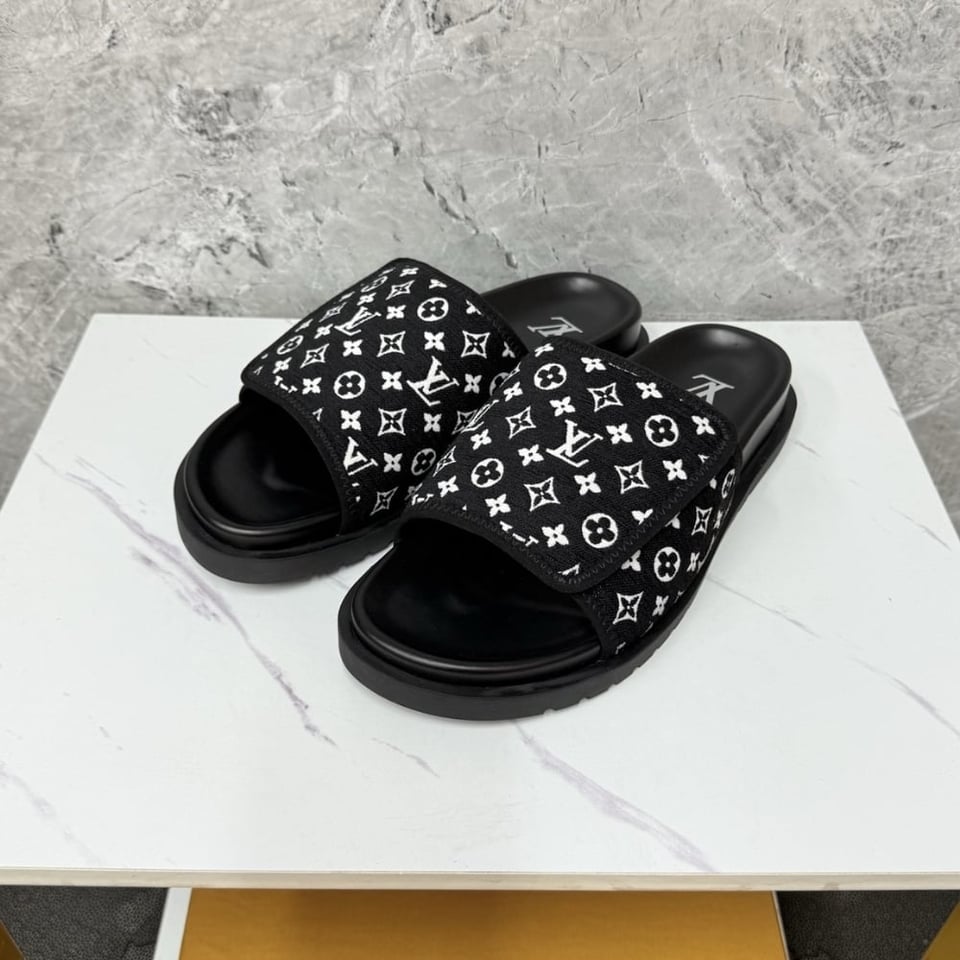 Louis Vuitton Miami Mule Mini Monogram Fabric Black 1Abftr view 3