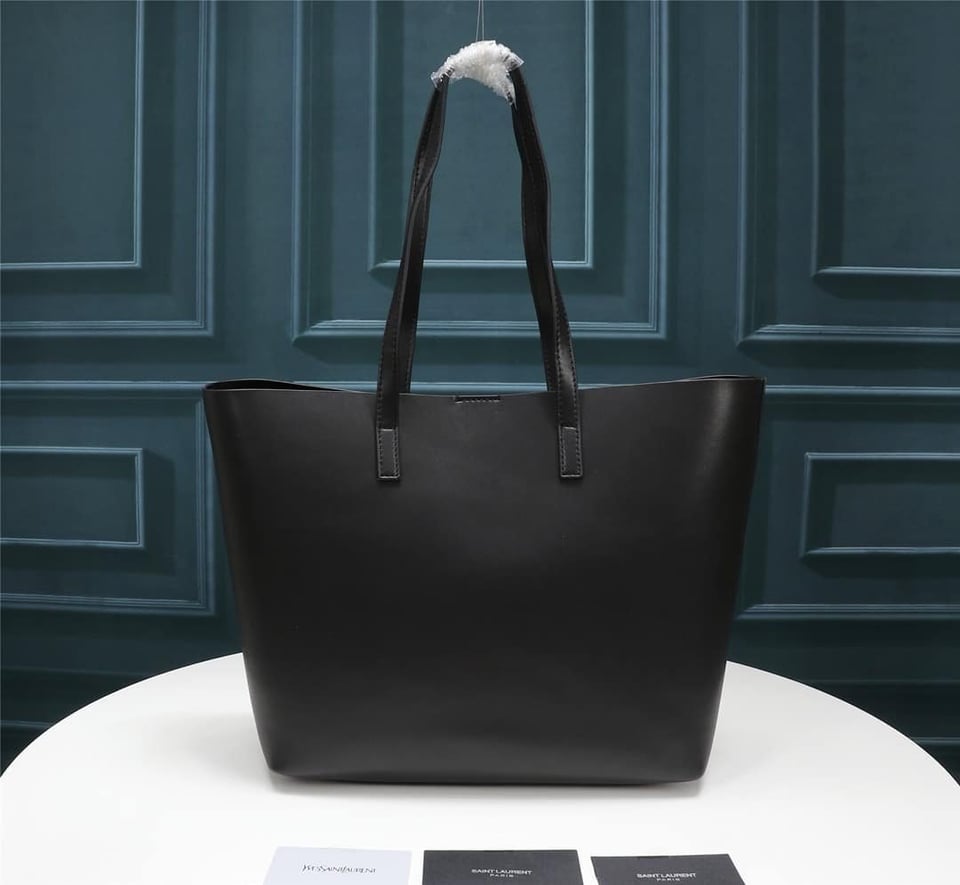 Saint Laurent Shopping Tote Black Leather 33Cm view 8