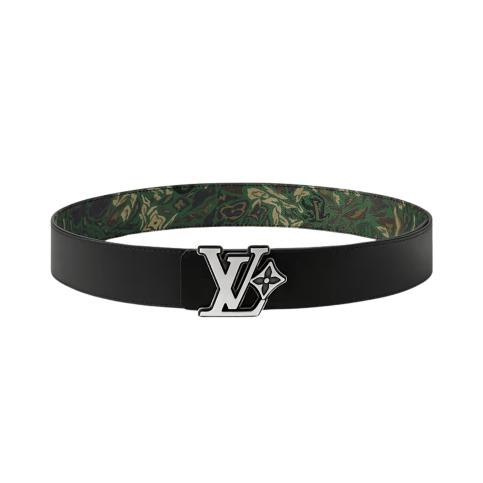Louis Vuitton LV Flower Camoflage 40mm Reversible Men Belt M4383T view 4