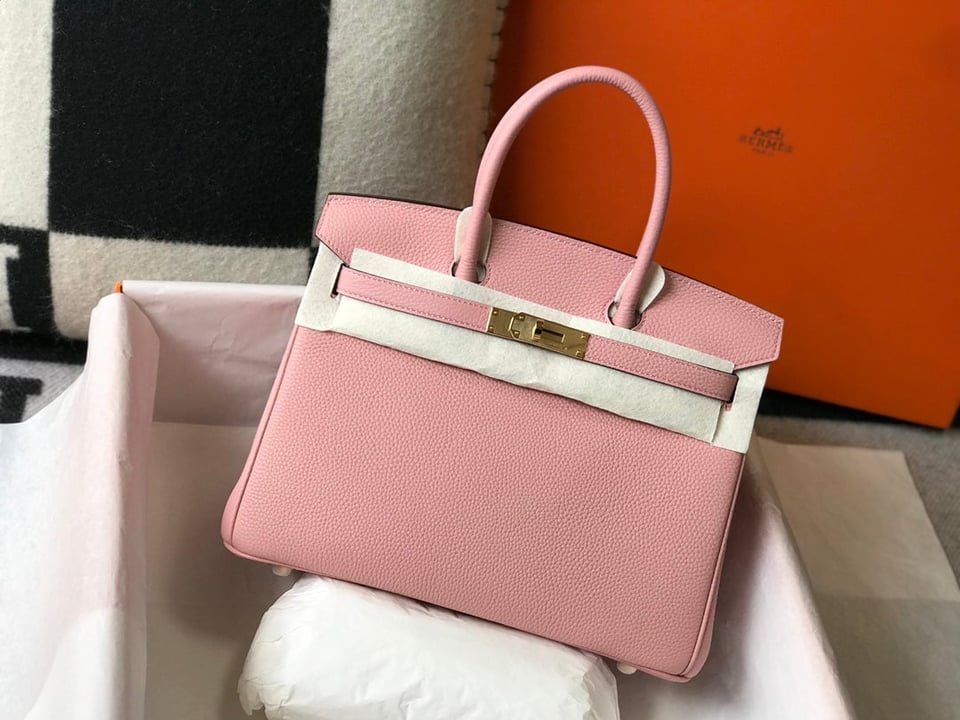 Hermes Birkin 35Cm Pink Togo Leather Gold Hardware view 4