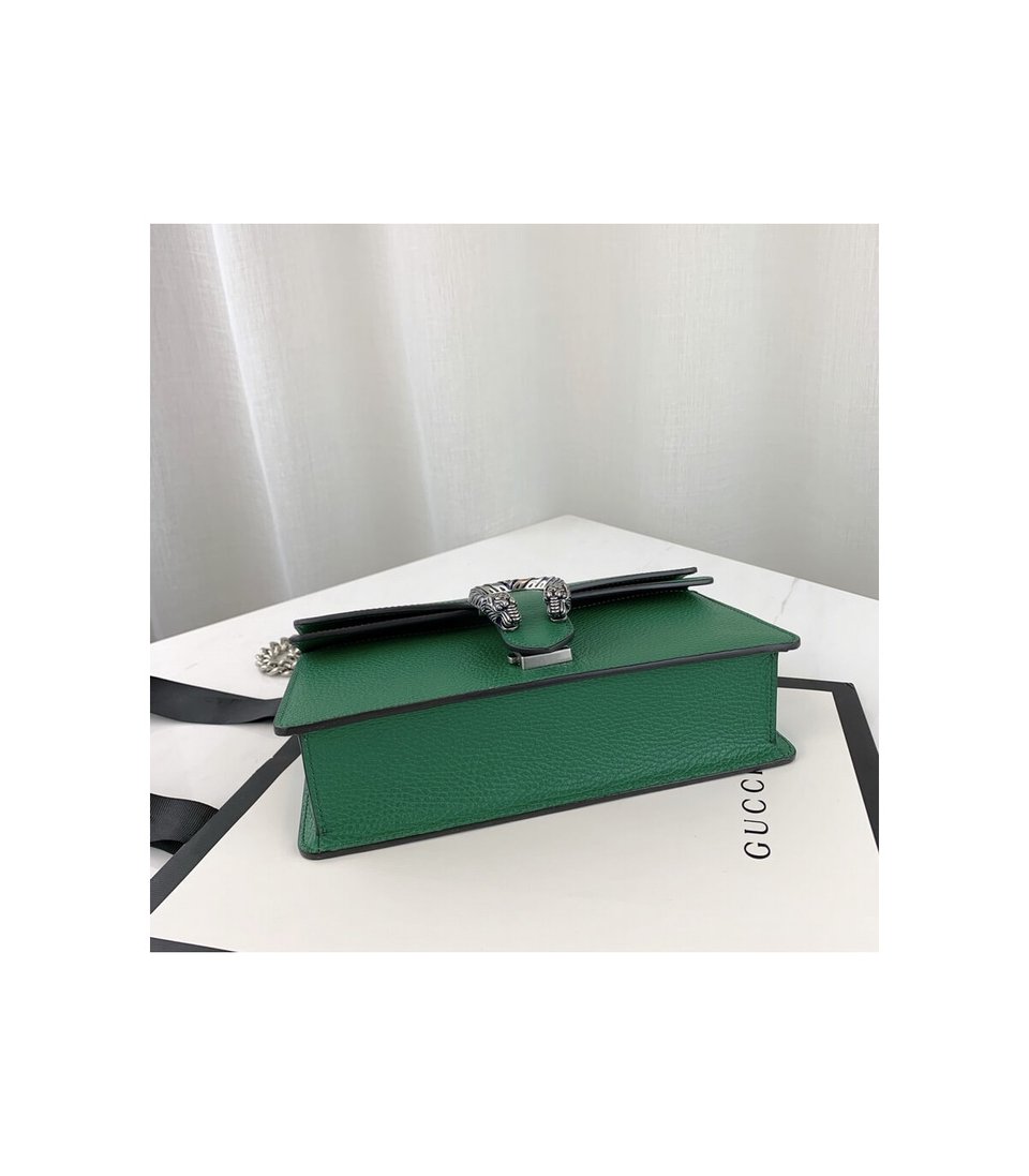 Gucci Dionysus Small Shoulder Bag in Green Leather 25cm view 8