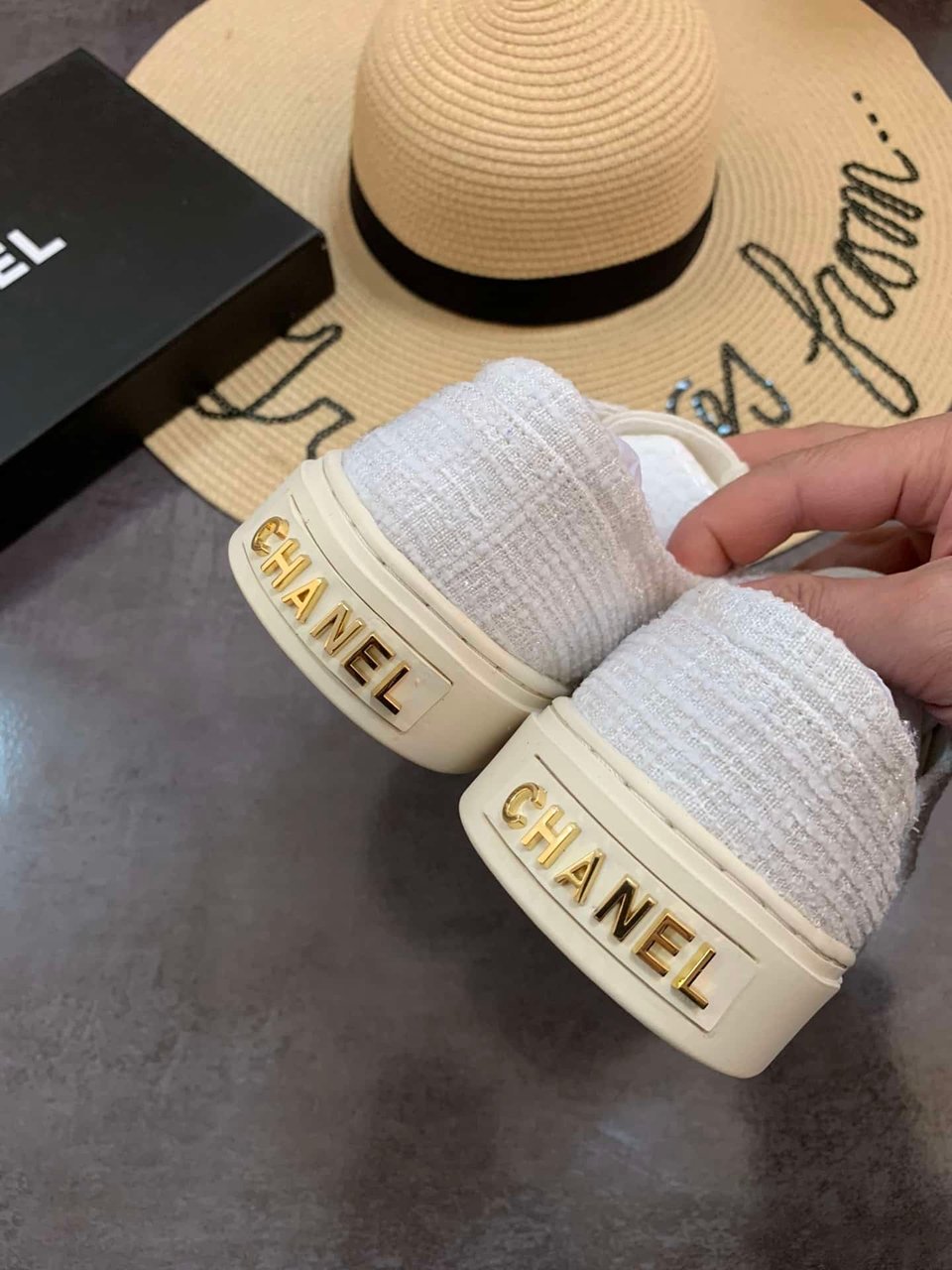 Chanel Cc Sneakers Canvas Mix In White view 7