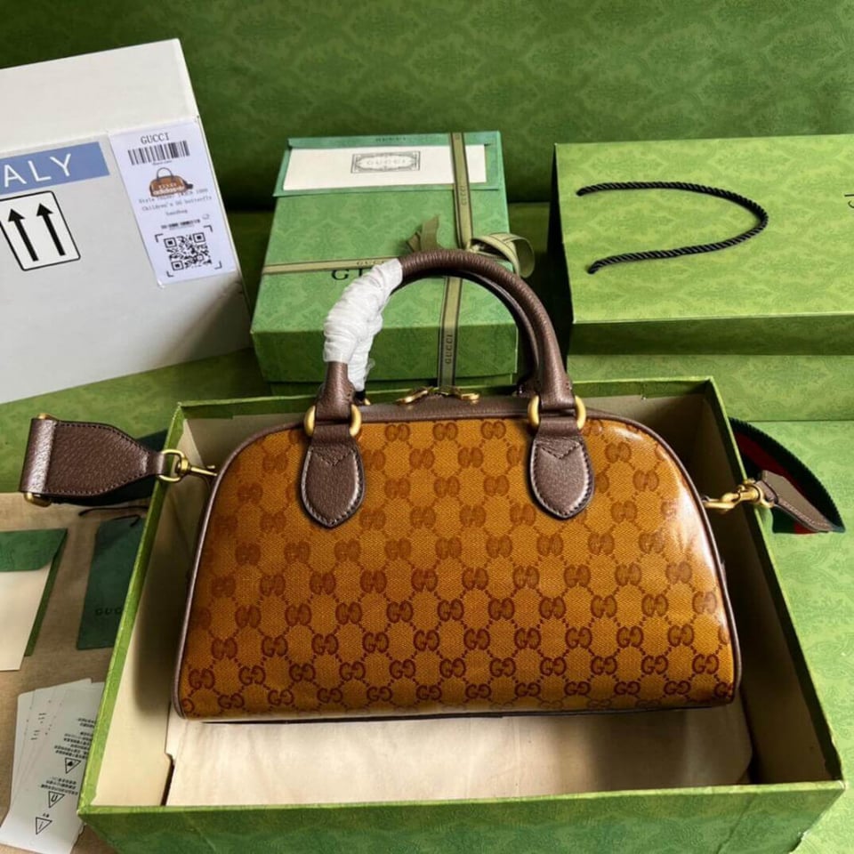 adidas x Gucci Mini Duffle Bag in GG Crystal Canvas view 7