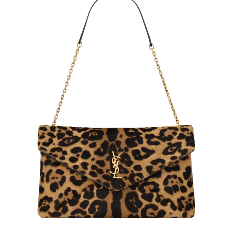 Saint Laurent Leopard Luxe Shoulder Bag 30cm view 2