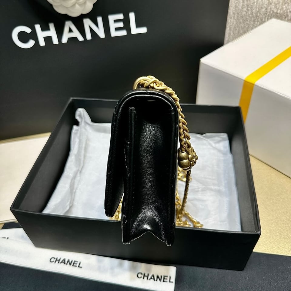 Chanel Camellia Crush Wallet On Chain Lambskin 19.2cm view 10