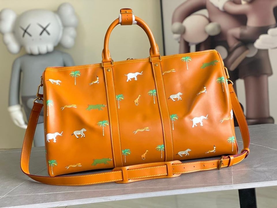 Louis Vuitton Keepall Bag 50cm/19.7in Tan Brown M28167 view 5