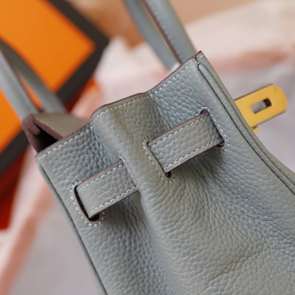 Hermes Birkin Bag 30 Tempered Gray Togo Gold Hardware view 8
