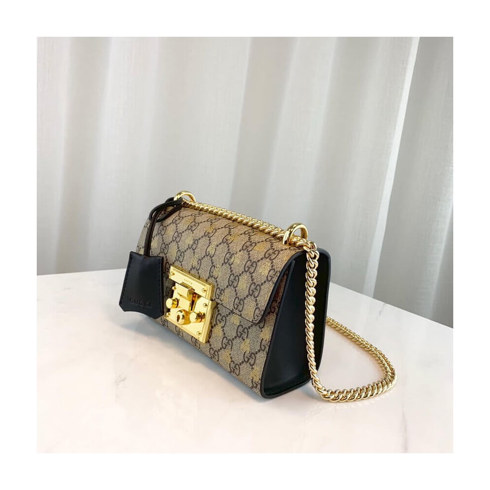 Gucci Padlock Small GG Bees Shoulder Bag view 6