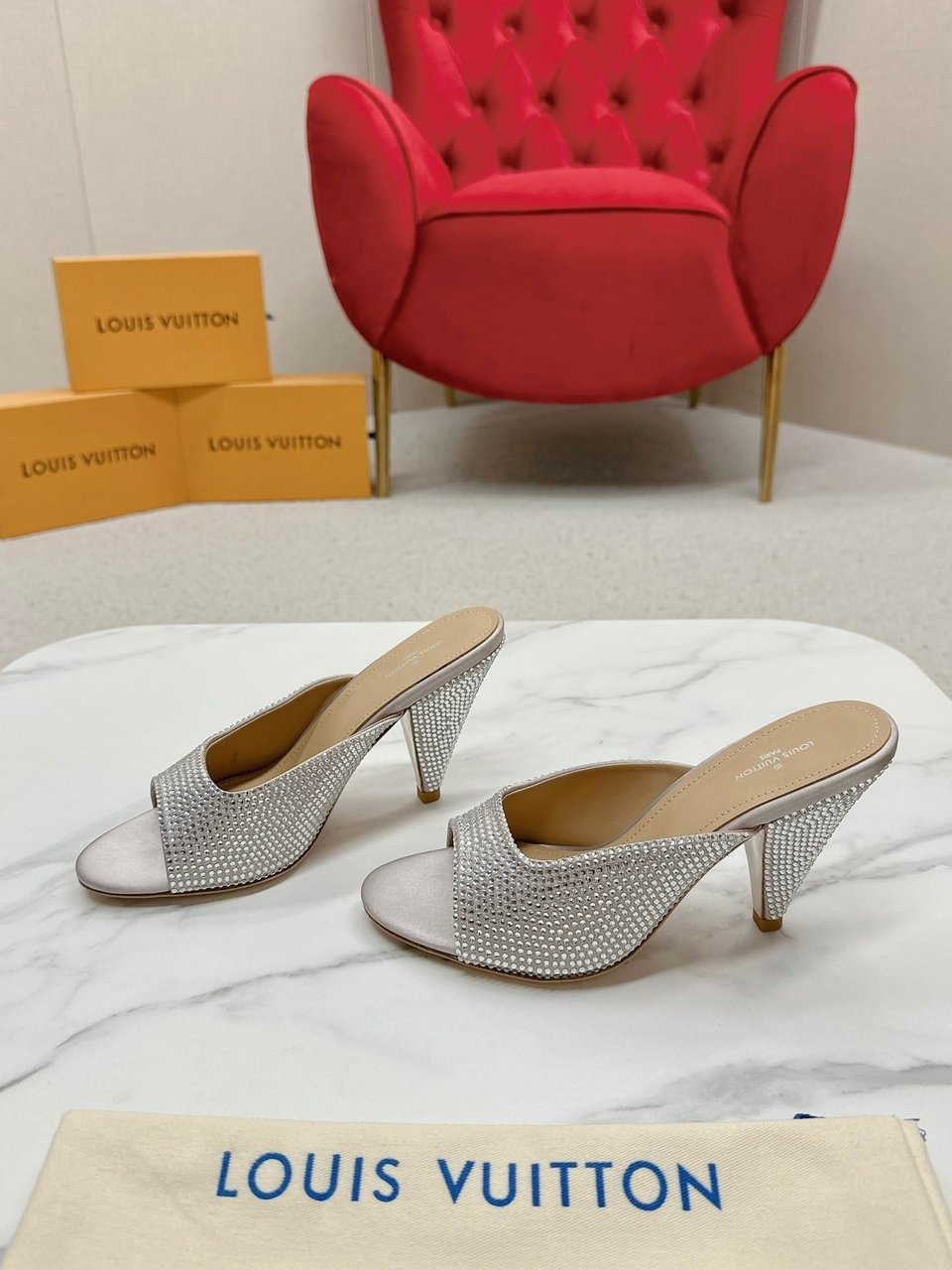 Louis Vuitton Super Mule Silver 1Acj47 view 6