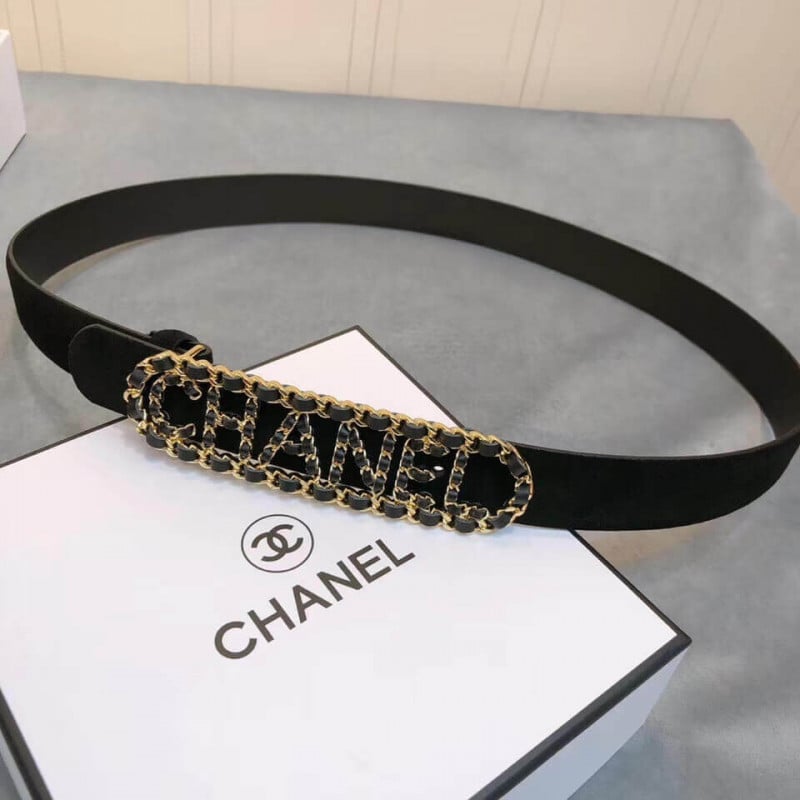 Chanel Suede Calfskin 30mm Belt AA6600 view 5