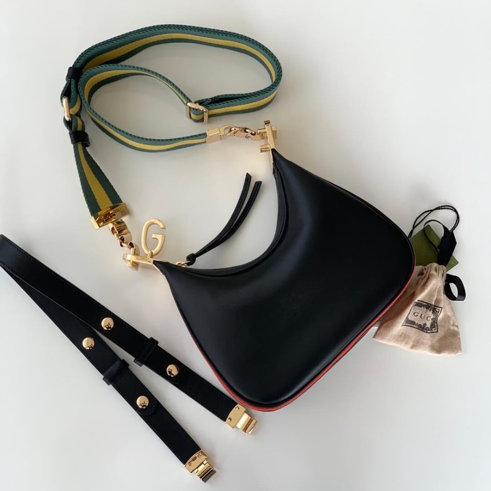 Gucci Black Leather Attache Small Shoulder Bag view 12