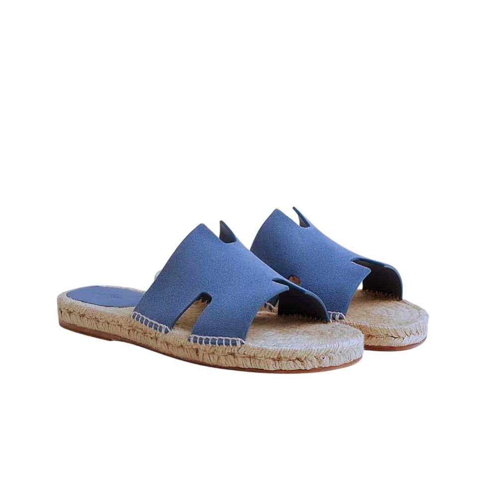Hermes Antigua Espadrille Blue view 2