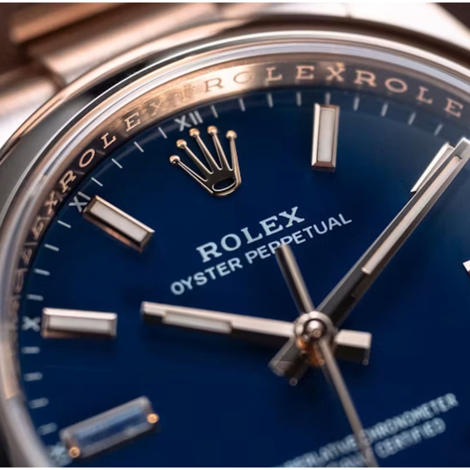 [Superclone] Rolex Oyster Perpetual 34mm Blue Stone Dial Oyster 124205 view 3