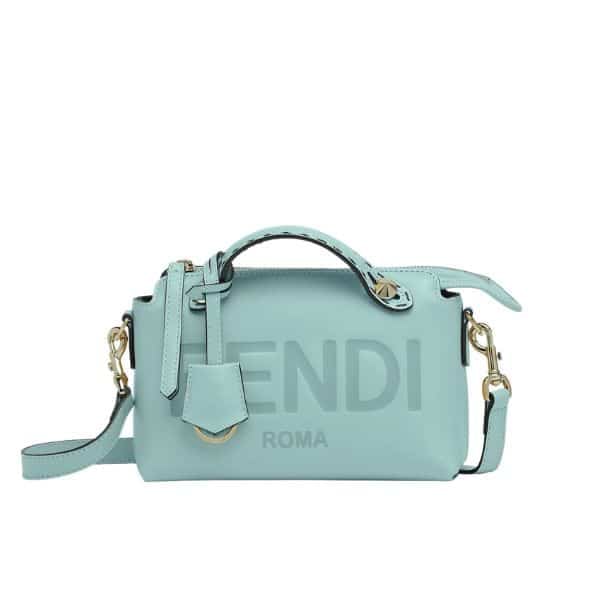 Fendi By The Way Medium Leather Boston Bag Blue 27Cm view 2