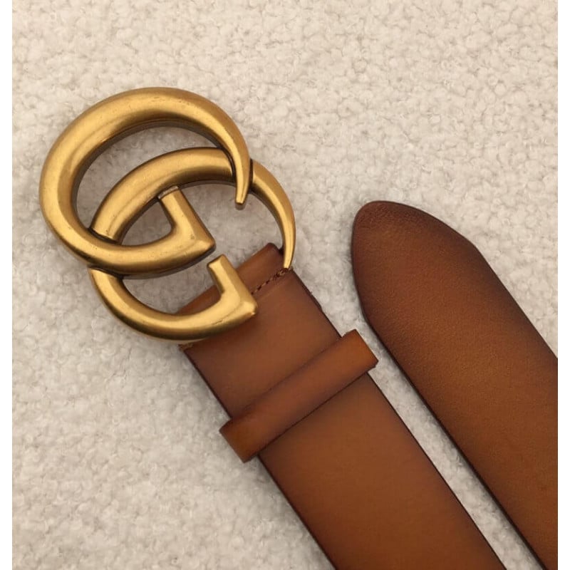 Gucci Leather Belt 40mm With Double G Brass Buckle 406831 view 6