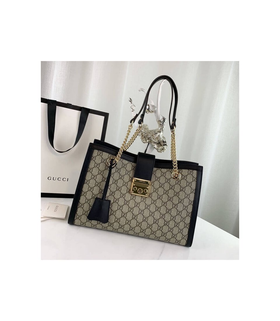Gucci Padlock Medium GG Shoulder Bag Black view 12