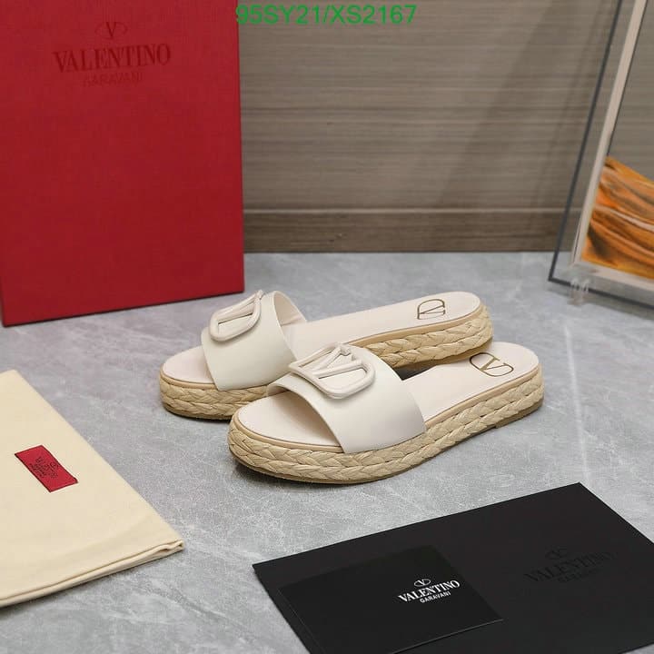 Valentino Garavani Vlogo Signature Slide Sandals White view 5