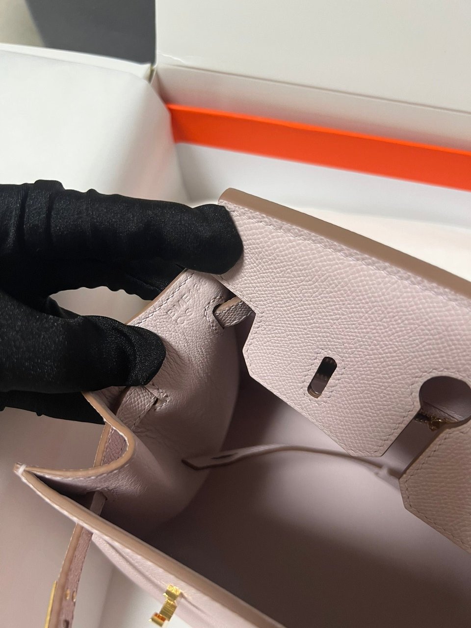 Hermes Birkin Sellier Light Pink Epsom Leather Gold Hardware view 5