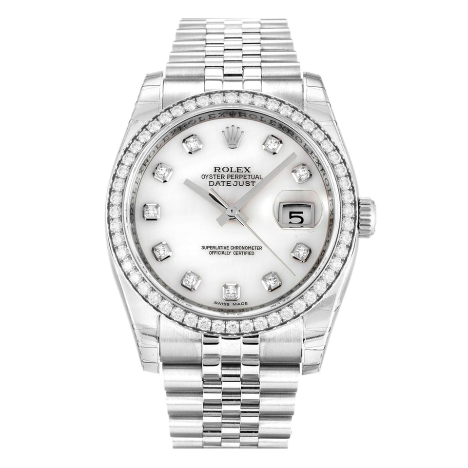 [Superclone] Rolex Datejust 36mm Mother of Pearl – White Dial 116244