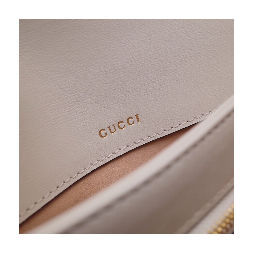 Gucci Horsebit 1955 Shoulder Bag In White Leather view 11