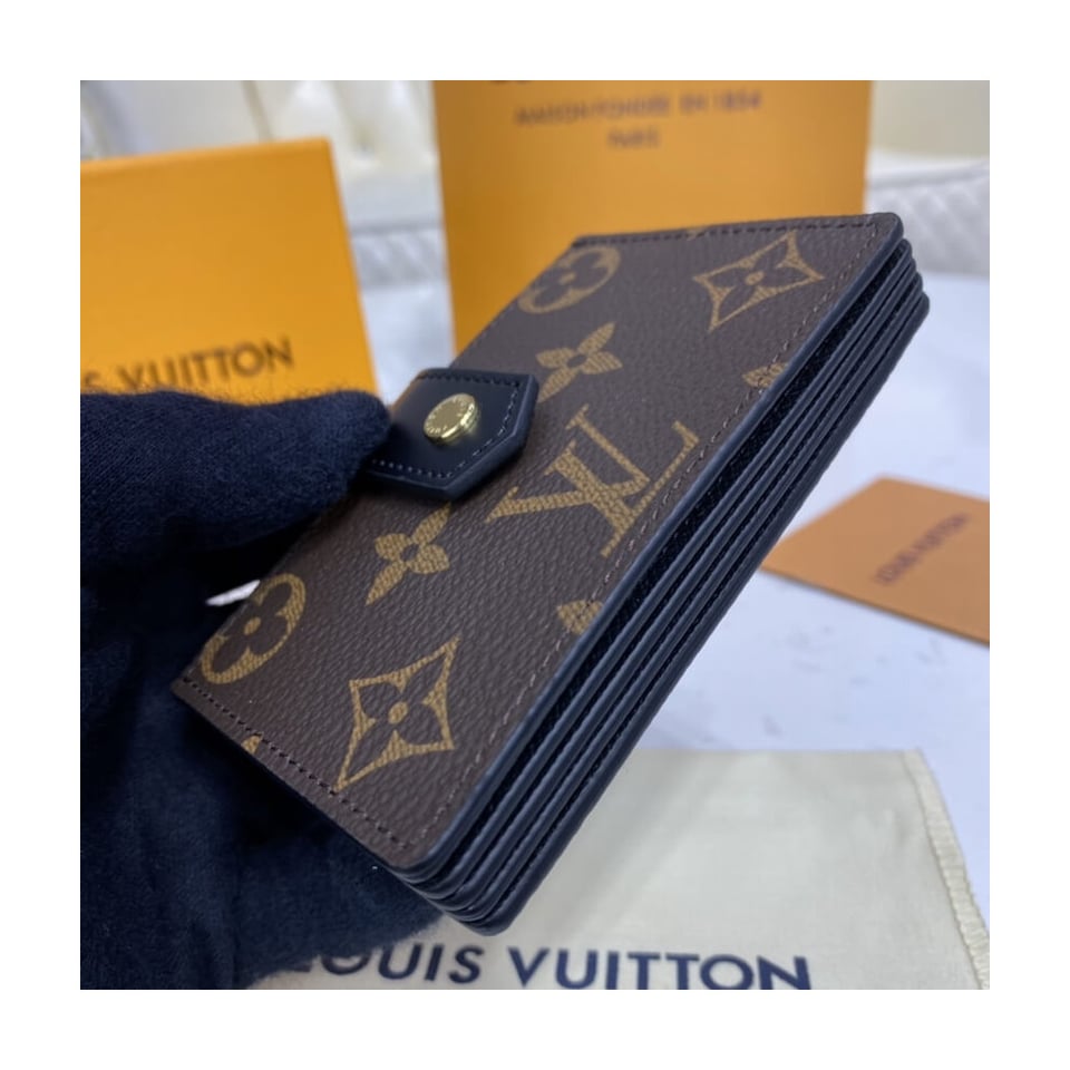 Louis Vuitton Monogram Canvas Card Holder Black view 5