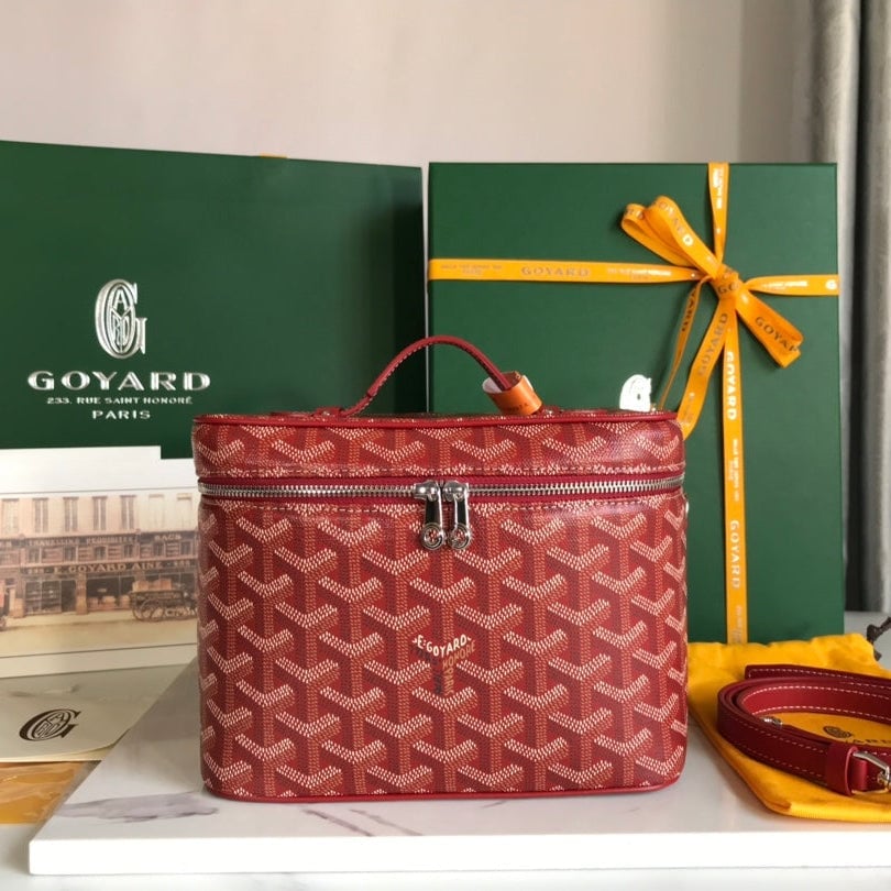 Goyard Muse Vanity Case 20 Cm Classic Red Goyardine Canvas view 2