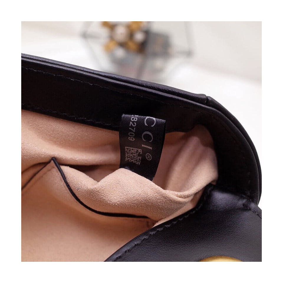 Gucci GG Marmont Matelasse Chevron Leather Mini Bag Black view 14