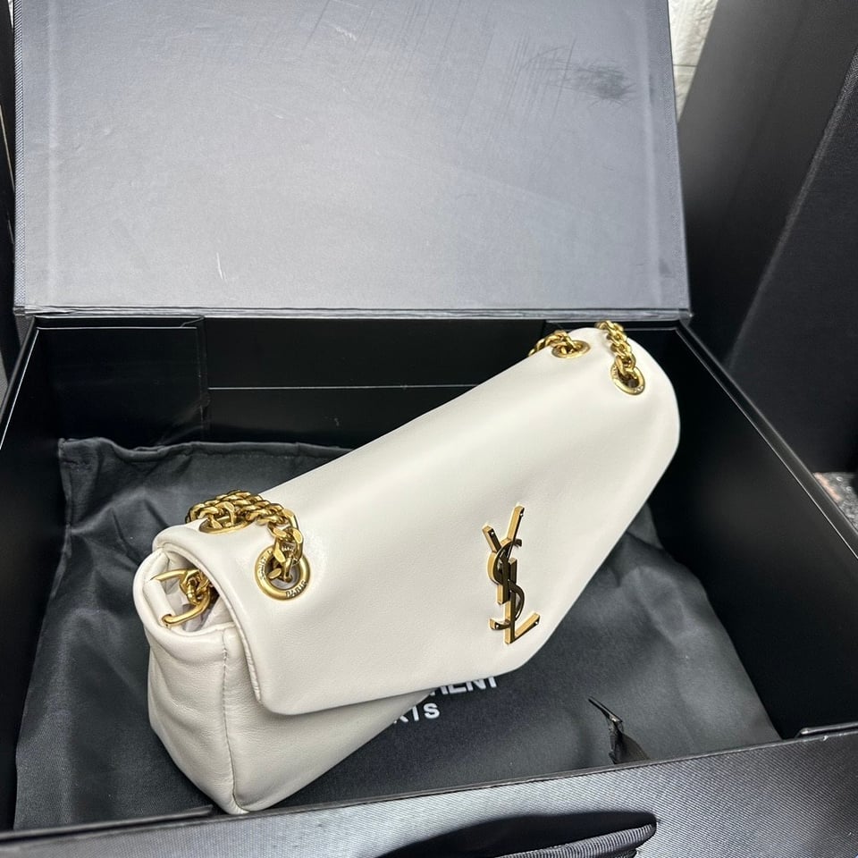 Saint Laurent Calypso In Plunged White 26Cm view 8