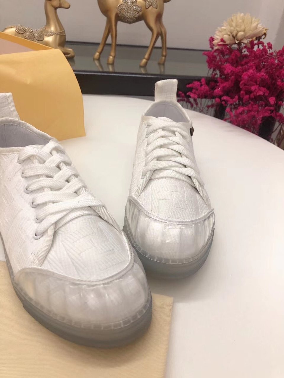 Fendi Corda Low Top Sneaker Tess Canvas White 8E7083Abn4F0Qa0 view 4