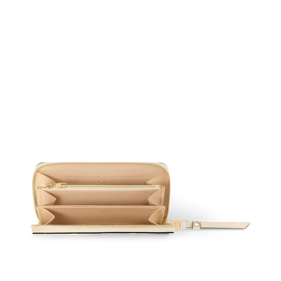 Louis Vuitton Monogram Empreinte Zippy Wallet Beige 19.5cm M82212 view 6