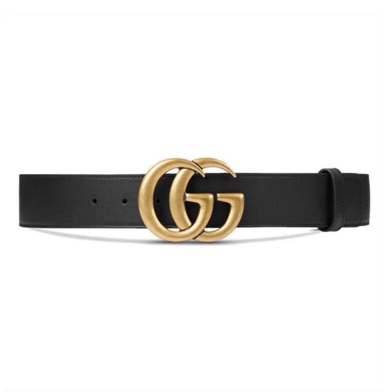 Gucci 40mm Leather Belt With Double G Buckle 400593 view 2