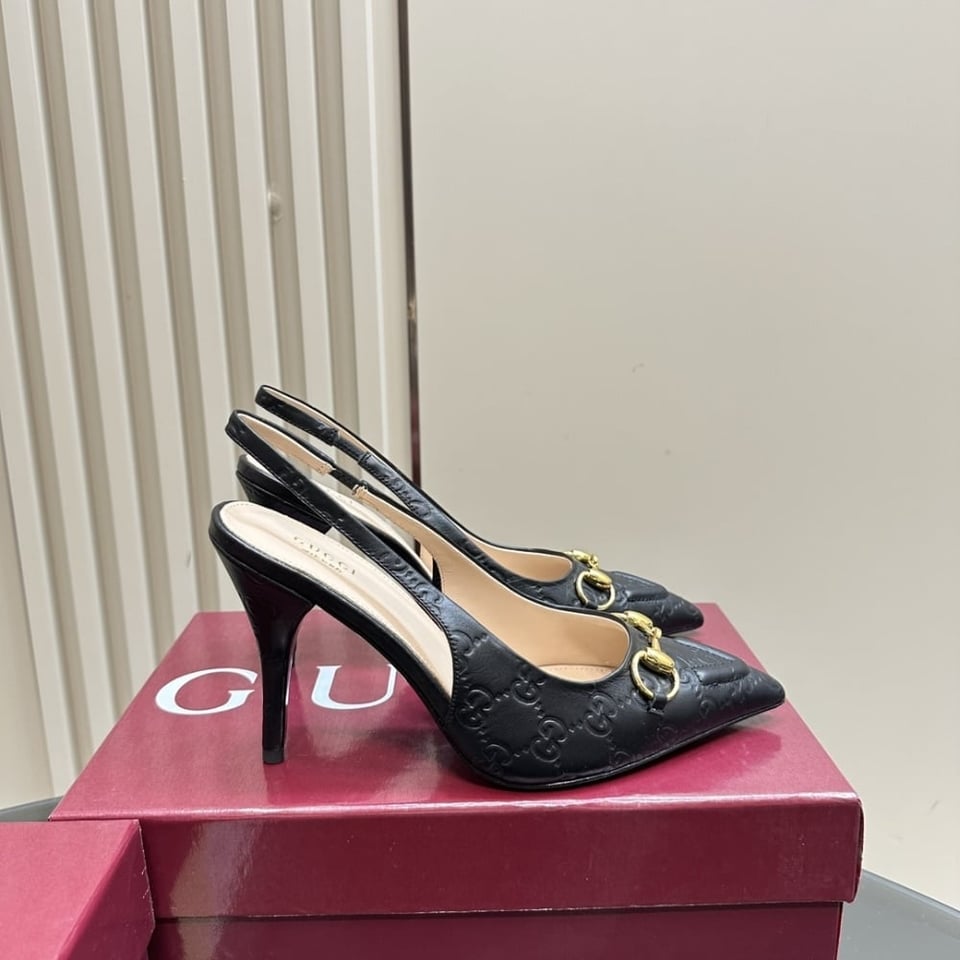 Gucci Women’S Horsebit Pump Gg Leather Black 792065 Aaegj 1000 view 6
