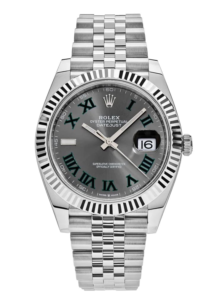 Rolex Datejust 41mm Rhodium Dial 126334 “Wimbledon” Flutted / Jubilee