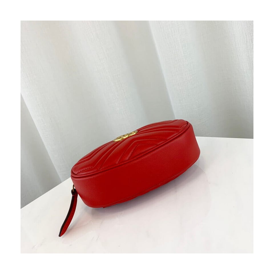 Gucci GG Marmont Matelasse Leather Belt Bag Red view 12