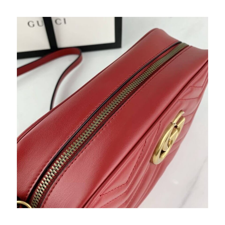 Gucci GG Marmont Small Shoulder Bag Red view 7