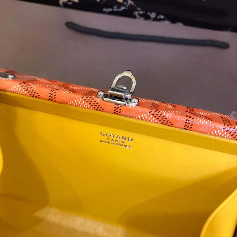 Goyard Minaudiere Trunk Bag 17Cm Orange Canvas view 9