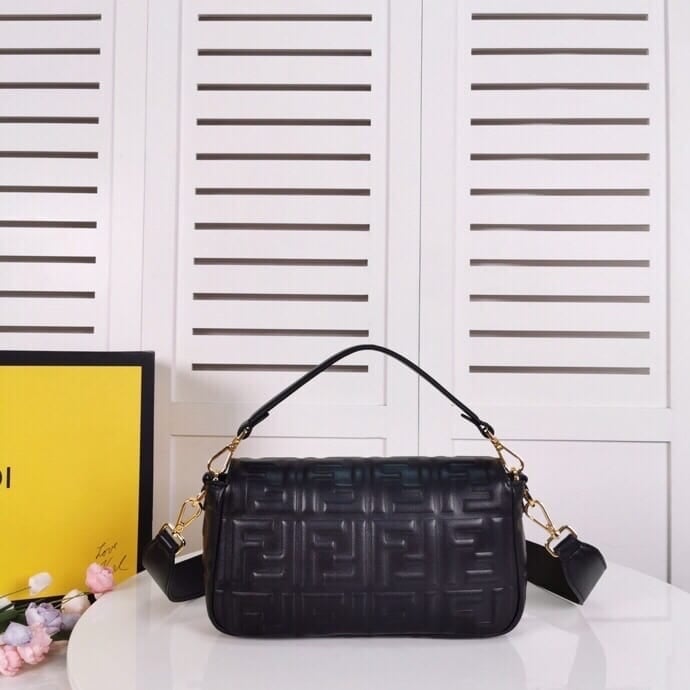 Fendi Baguette Leather Black Nappa Bag 27Cm view 5