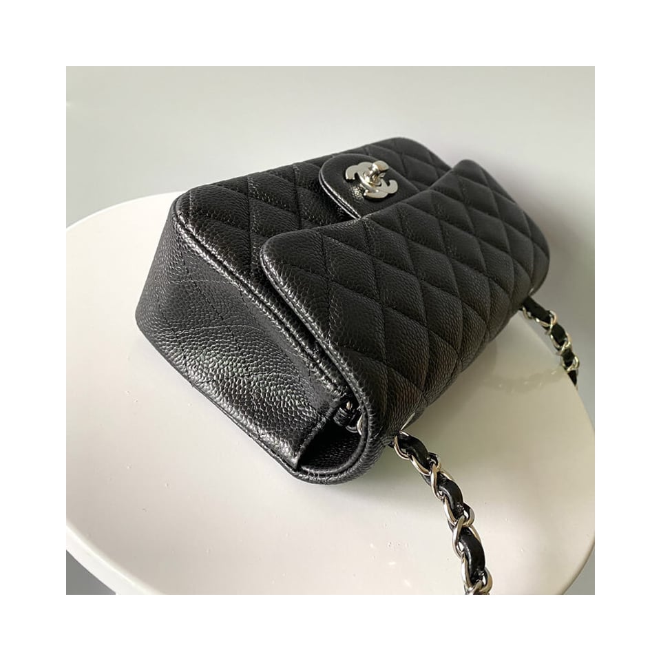 Chanel Caviar Quilted Mini Flap Bag 20cm view 7