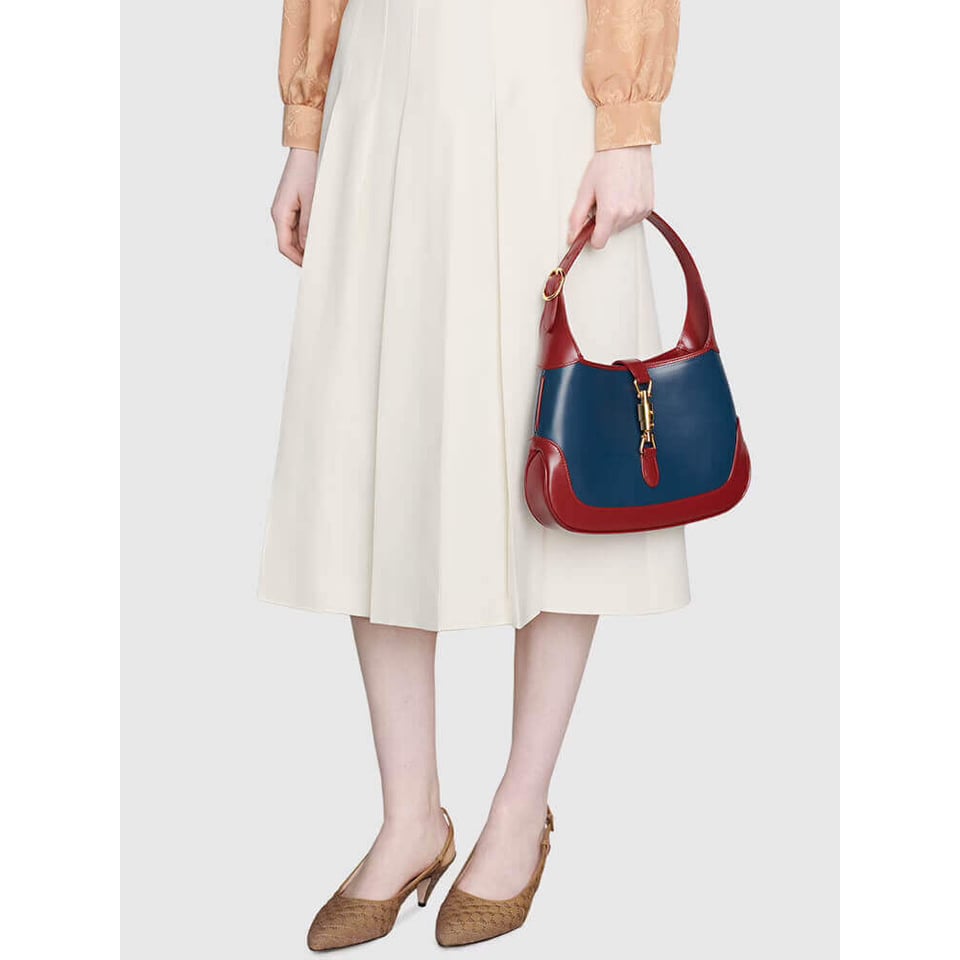 Gucci Jackie 1961 Small Shoulder Bag in Navy Leather 28cm view 4