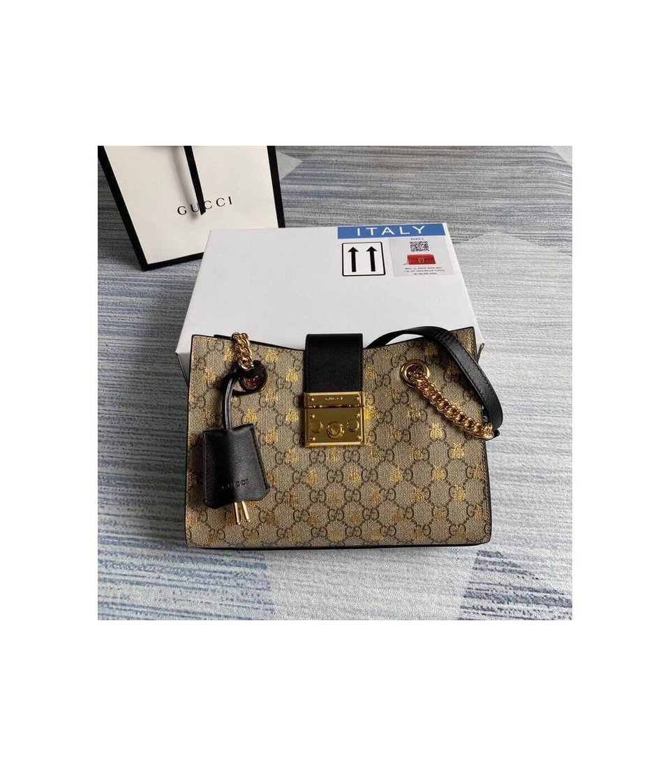 Gucci Padlock Small GG Bees Shoulder Bag view 5