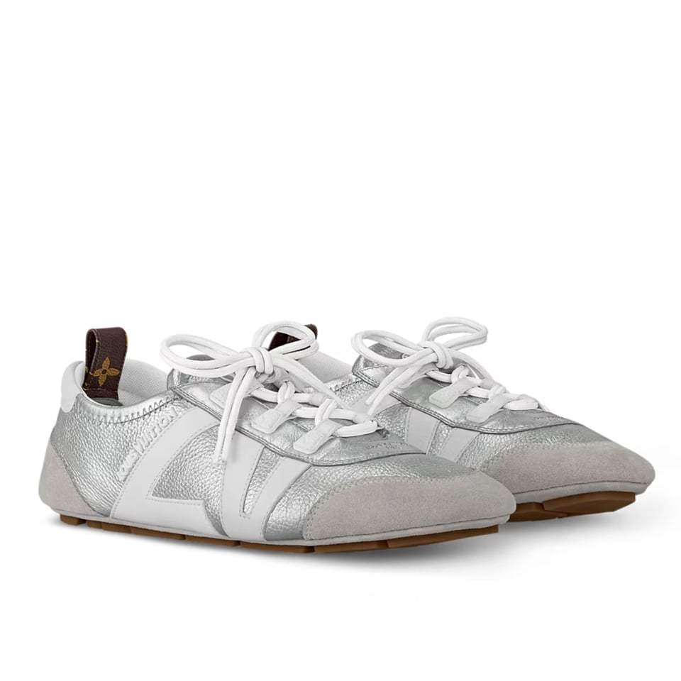 Louis Vuitton Sneakerina Silver White – Women’s Slim Sneakers view 2