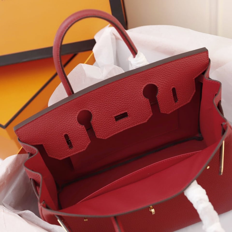 Hermes Birkin Bag 35 Crimson Togo Gold Hardware view 4