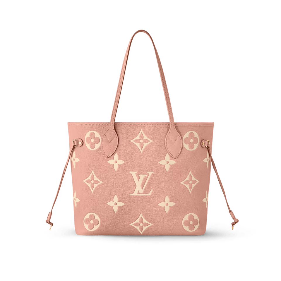 Louis Vuitton Neverfull MM Tote Bag Monogram Empreinte Trianon Pink / Cream 31cm M46329 view 8