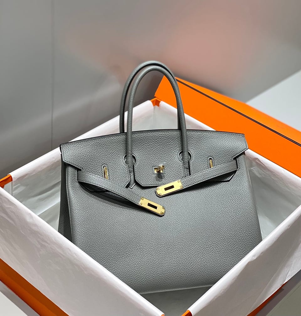 Hermes Birkin 35Cm Medium Grey Togo Leather Gold Hardware view 2