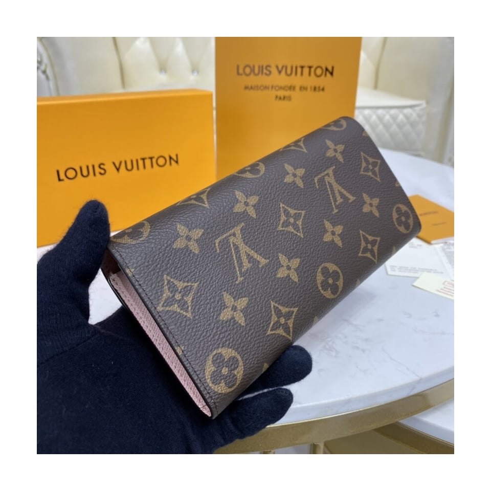 Louis Vuitton Monogram Canvas Emilie Wallet Pink view 5
