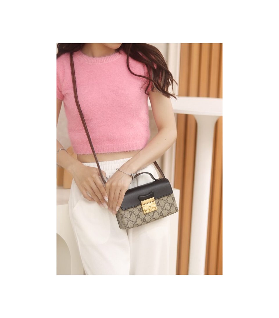 Gucci Padlock Mini Bag Black view 4