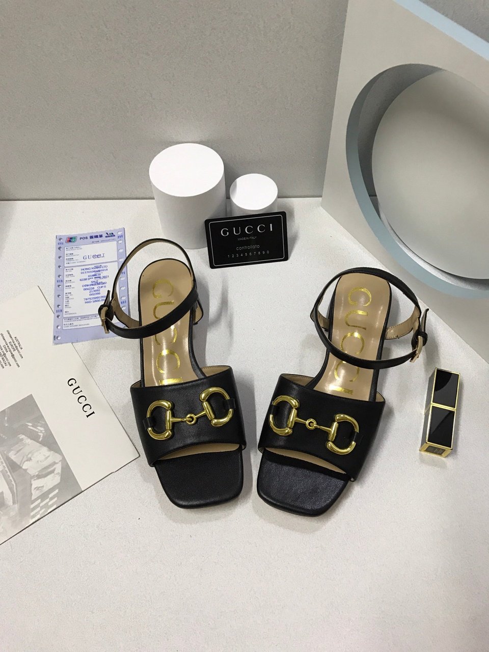 Gucci Women?S Sandal With Horsebit Black 655413 Bko00 1000 view 7